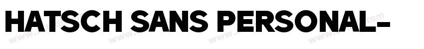 hatsch sans personal字体转换